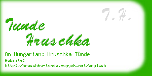 tunde hruschka business card